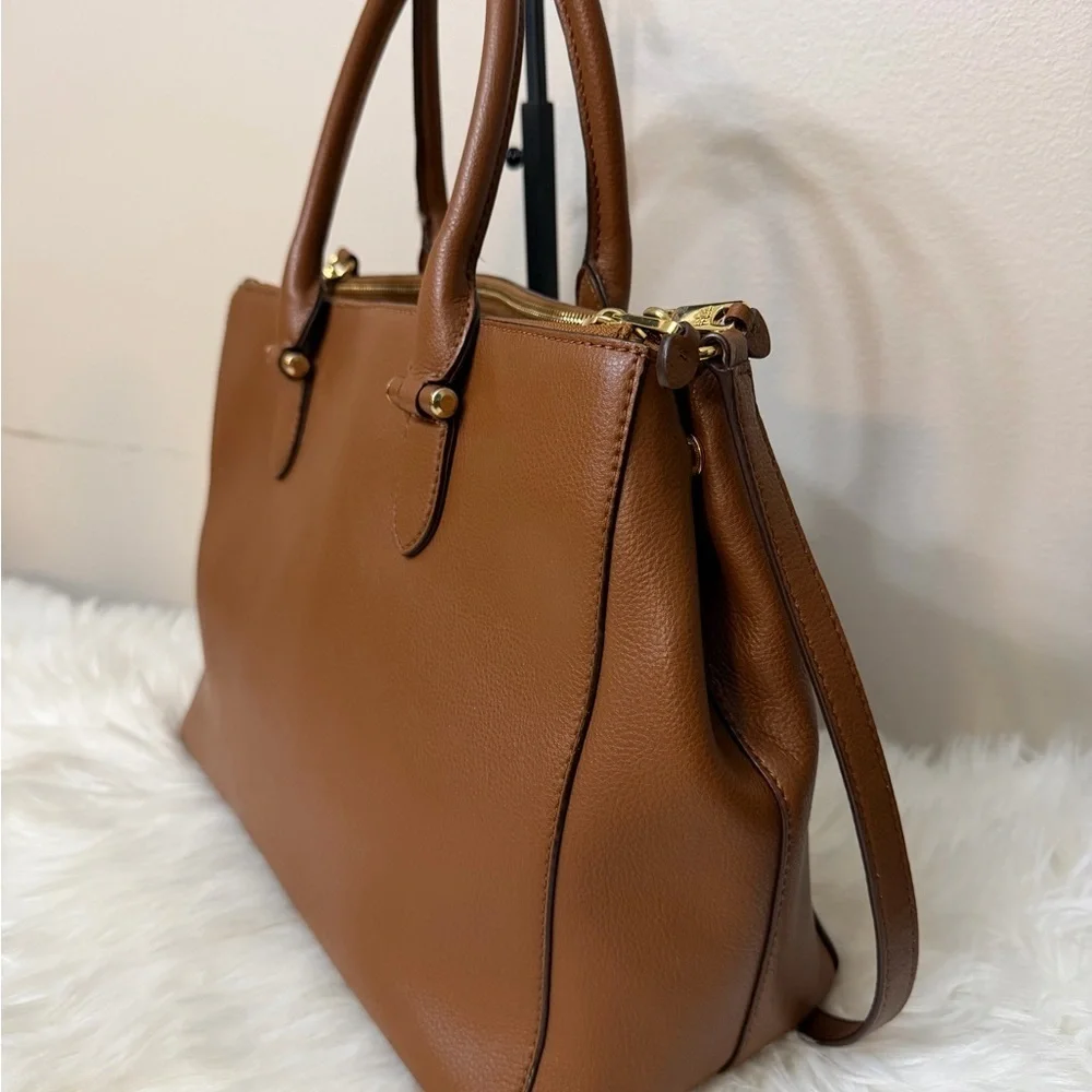 Lauren Ralph Lauren Tan Leather Satchel